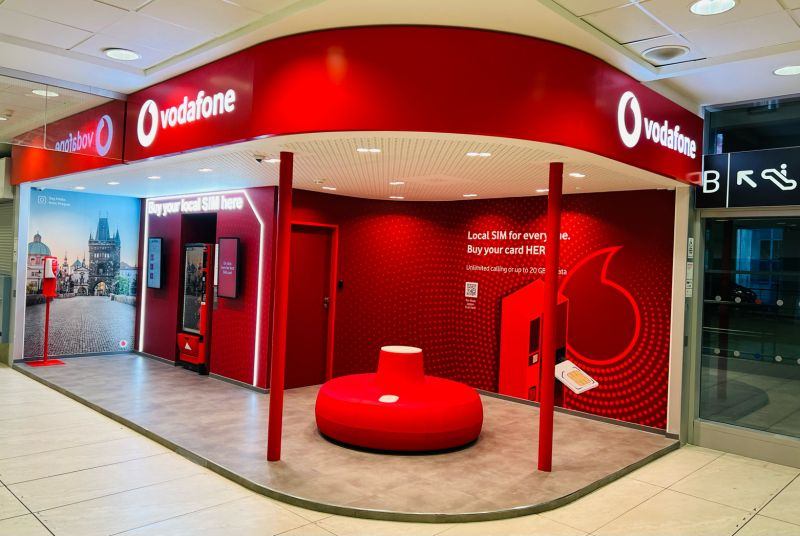 Vodafone Store at the Prague Airport