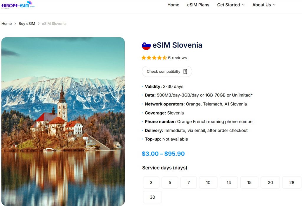 Best eSIM for Slovenia