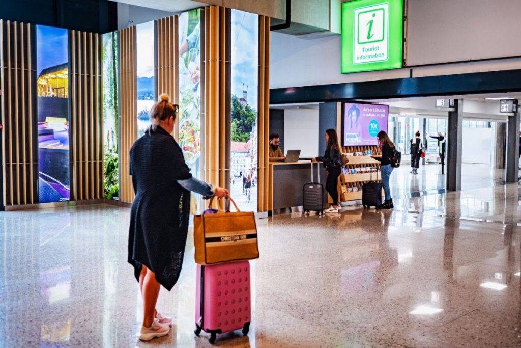 Tourist information desk in Ljubljana Airport