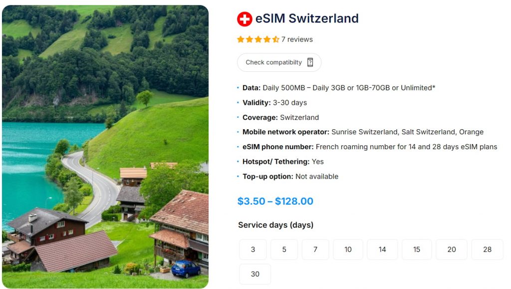 best eSIM for Switzerland