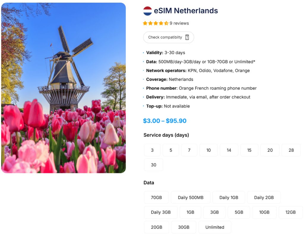 best esim for netherlands