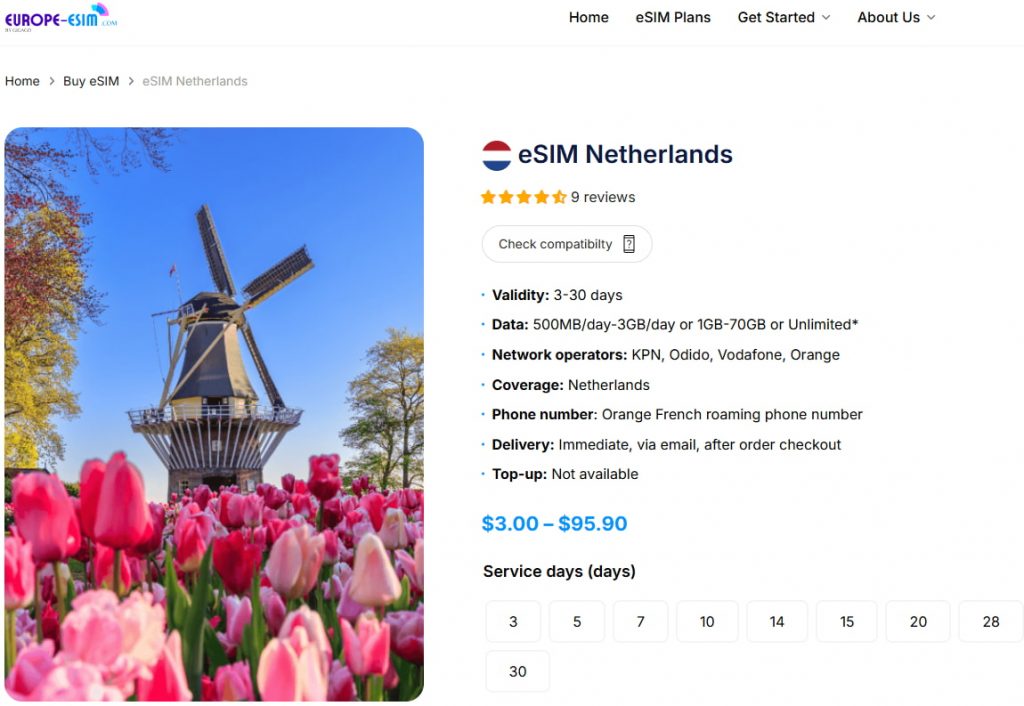 best esim for netherlands