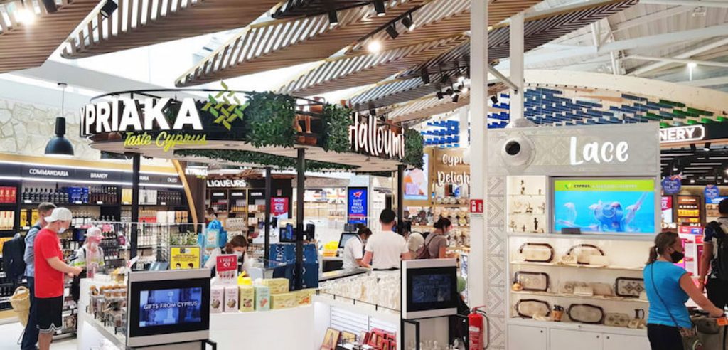 Stores inside the airport