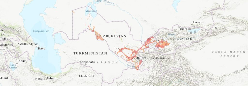 beeline coverage map in uzbekistan