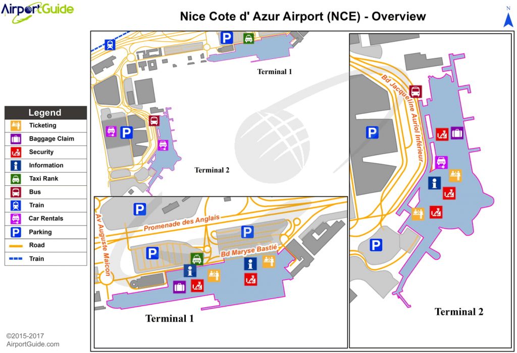 nice france airport map