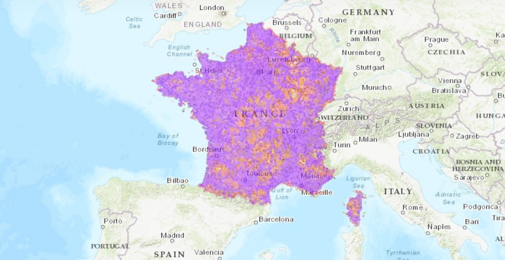 sfr coverage map in france