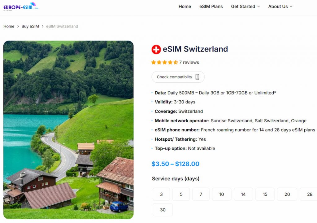 swizerlanswizerland esim plansd esim plans